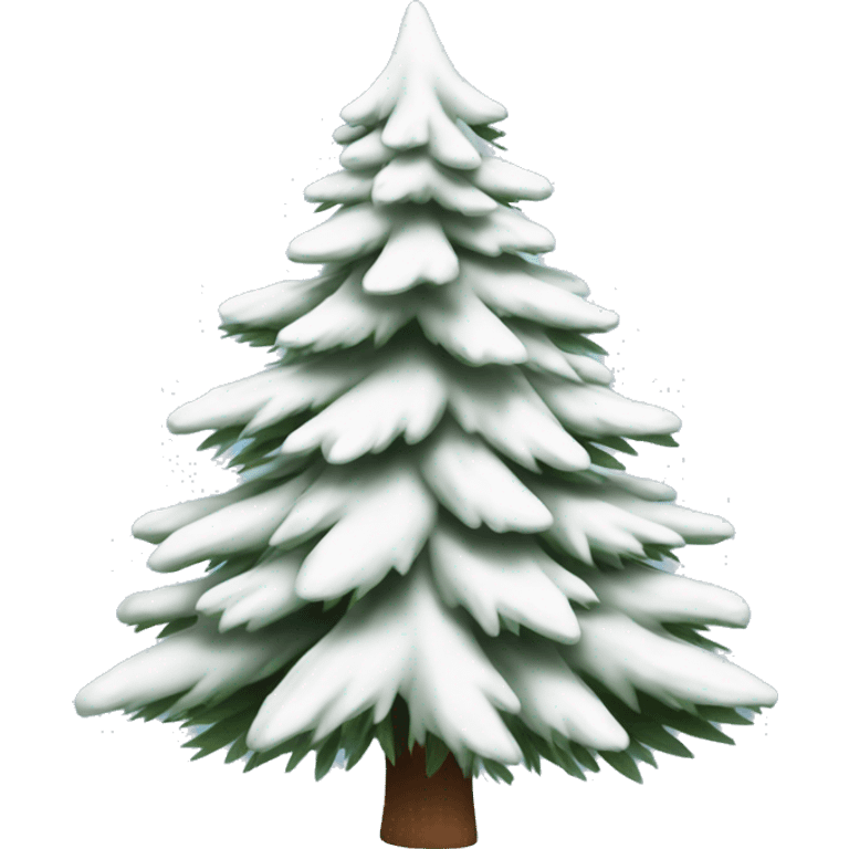  actual white fir christmas tree isolated.  emoji