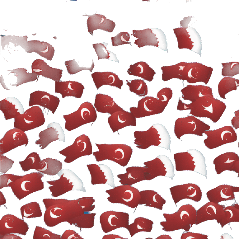 Turkey flag blue color emoji