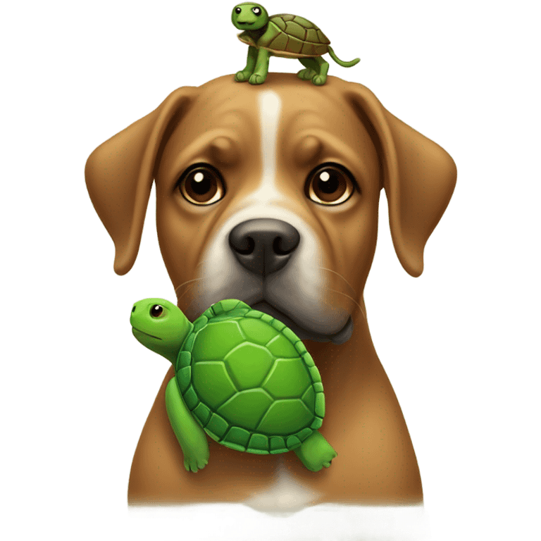 Dog with a turtle on its head emoji