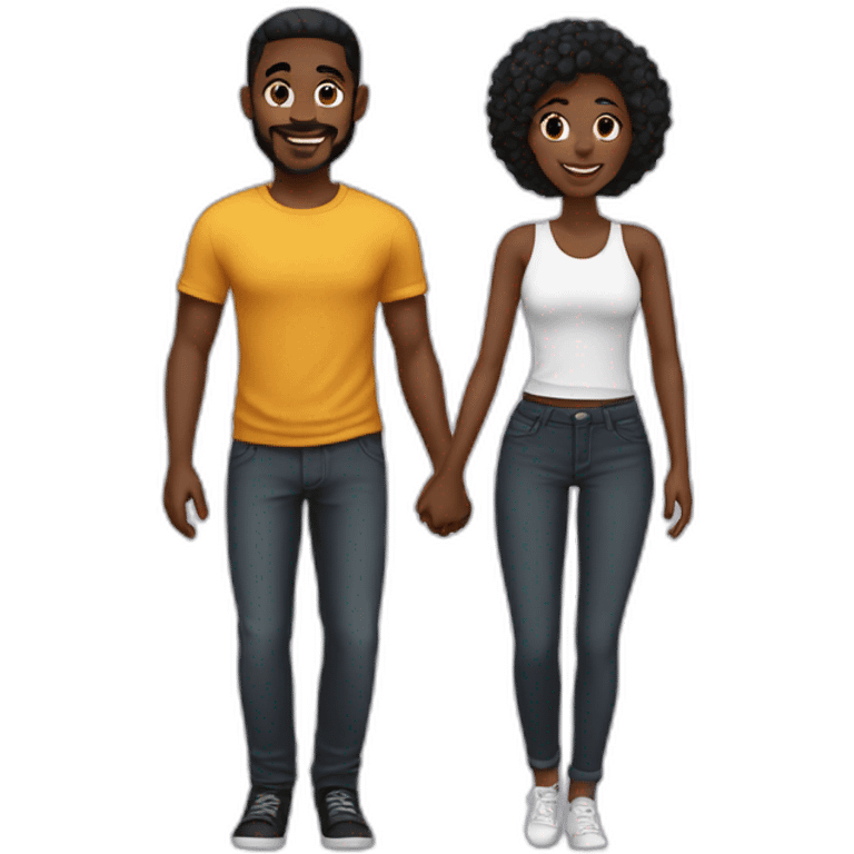 love couple black emoji