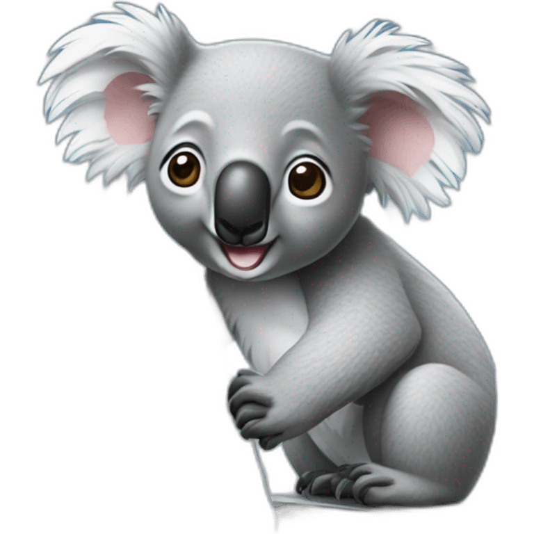 koala-with Mac book emoji