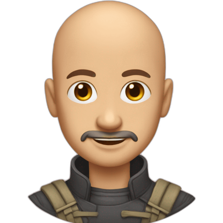 Bald man maoïste loving pancake emoji