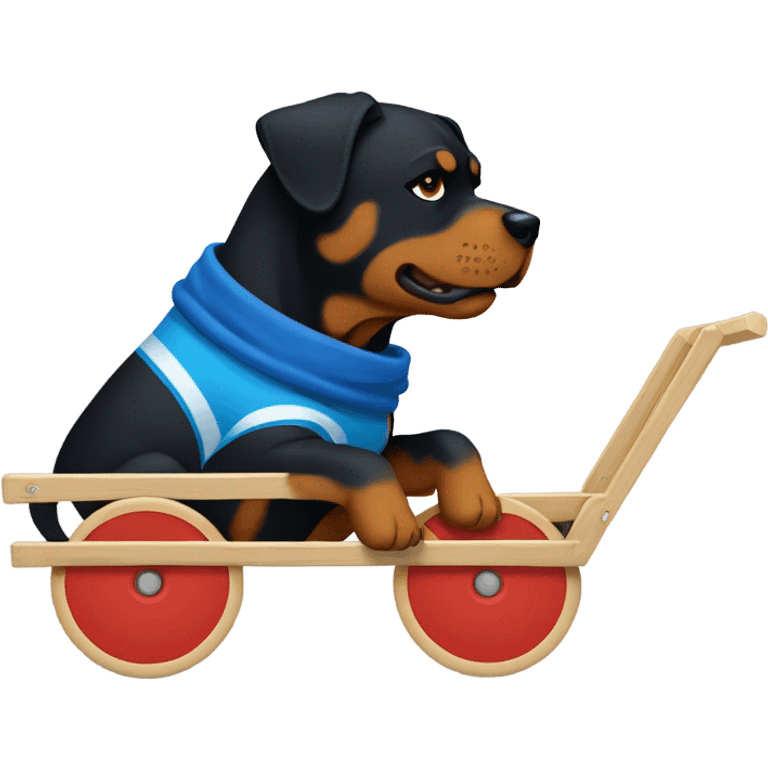 Rottweiler hauling a load  emoji