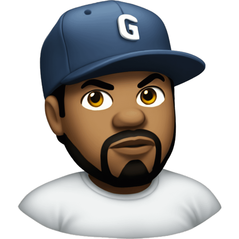 The rapper Ice Cube with the word GG emoji