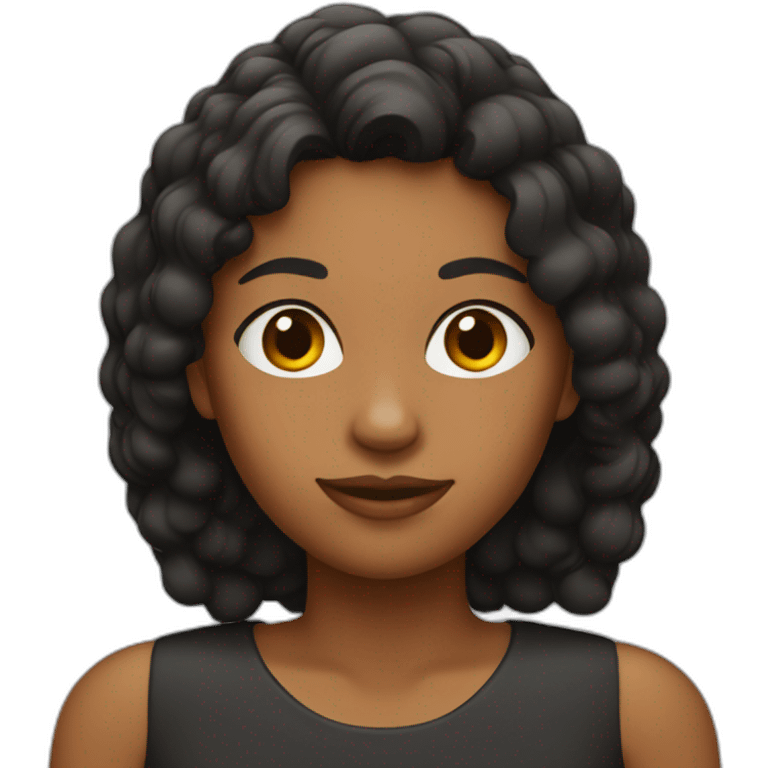 Mujer negra con pelo rojo emoji