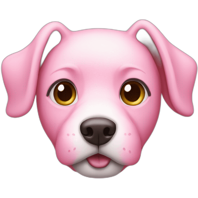 Pink dog emoji