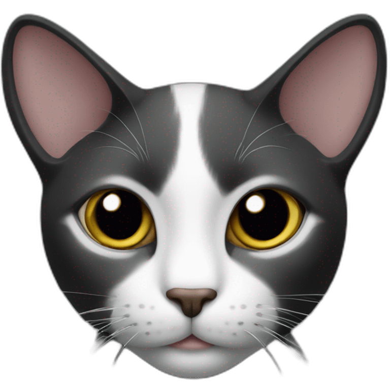 Gato negro con blanco emoji