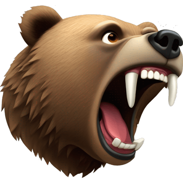 Grizzly Bear growling emoji