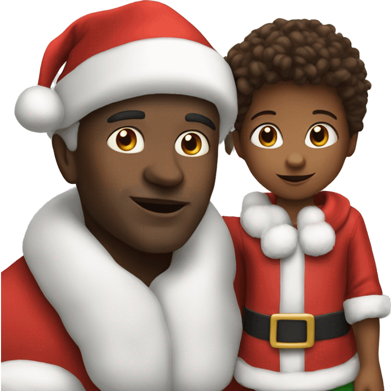 Short kid with Santa  emoji