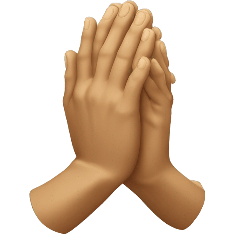 tan  praying Hands as symbol with x emoji