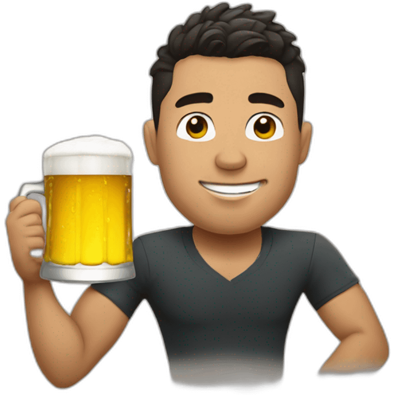 Ronaldo drinking beer emoji