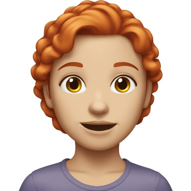 red head girl with york’s emoji