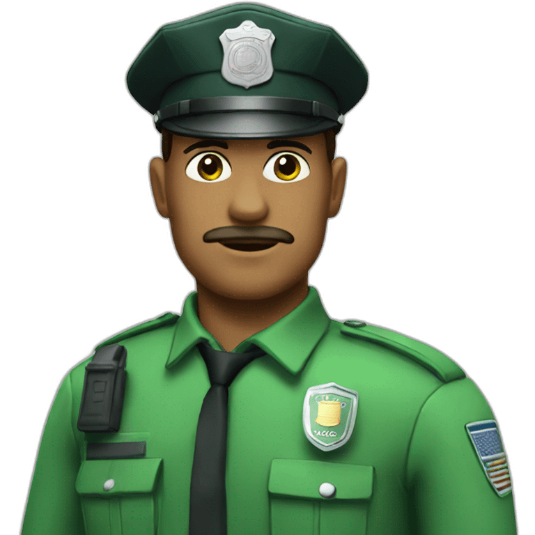 green policeman emoji