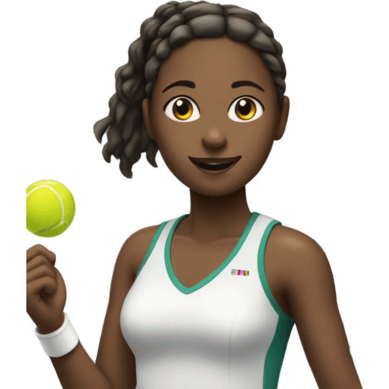 Girl wins in tennis  emoji