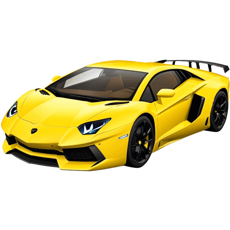 Lamborghini Aventador - Lamborghini (Model Year: 2021) (Iconic colour: Yellow) emoji