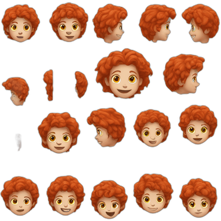 red hair kid emoji