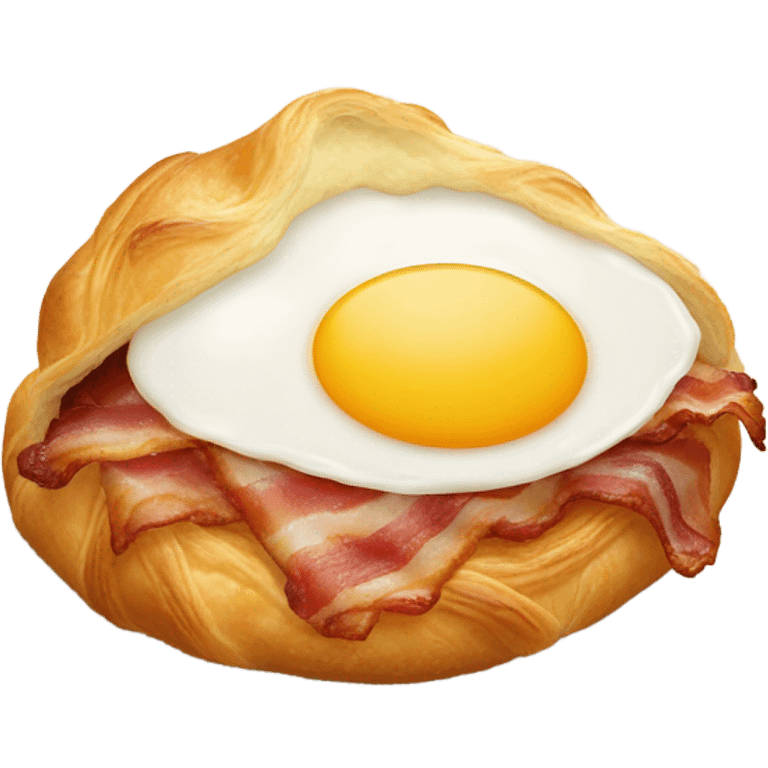 bacon egg and cheese on a croissant  emoji