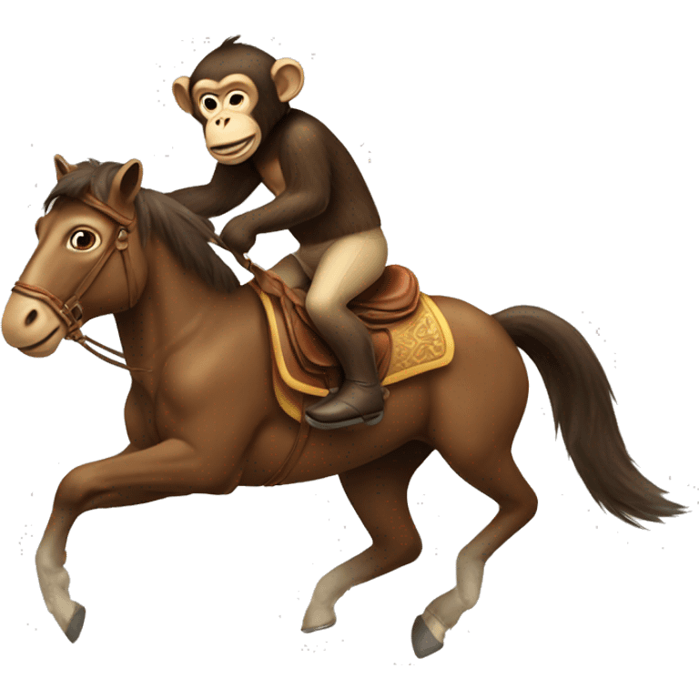 Monkey riding a horse emoji