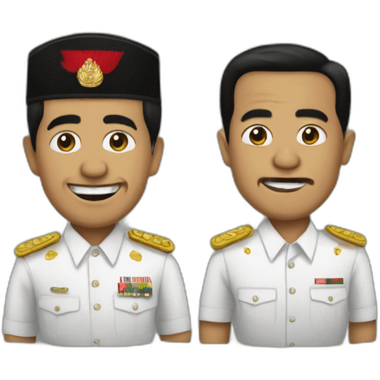 Jokowi with Ak fourty seven emoji