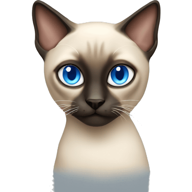 Siamese cat with blue eyes emoji