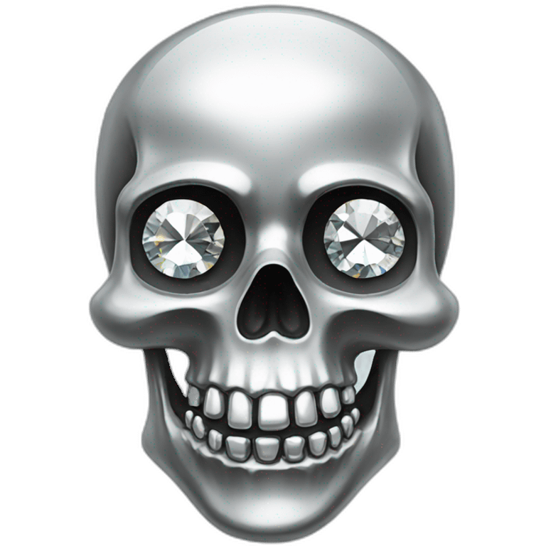 Diamond skull jewel emoji