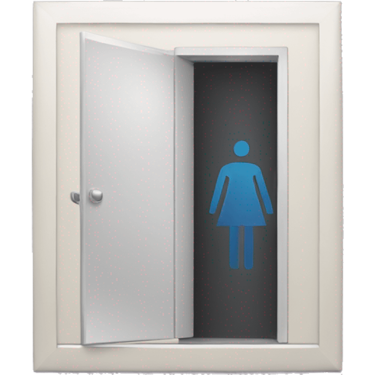 a door with the men restroom sign on it emoji