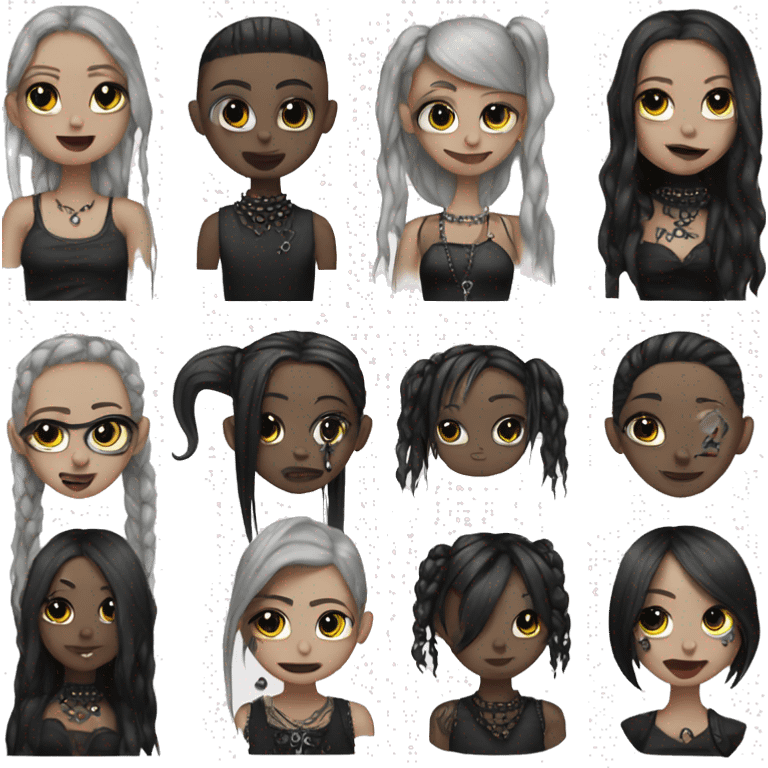 Goth piercings emoji