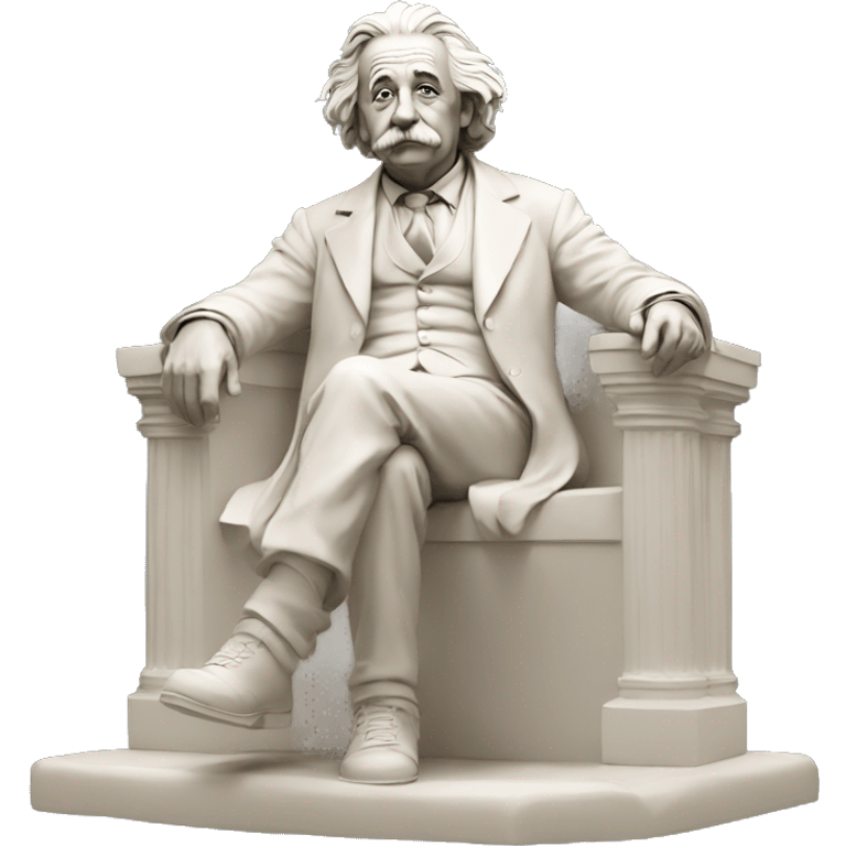 sitting philosopher-statue as albert einstein emoji