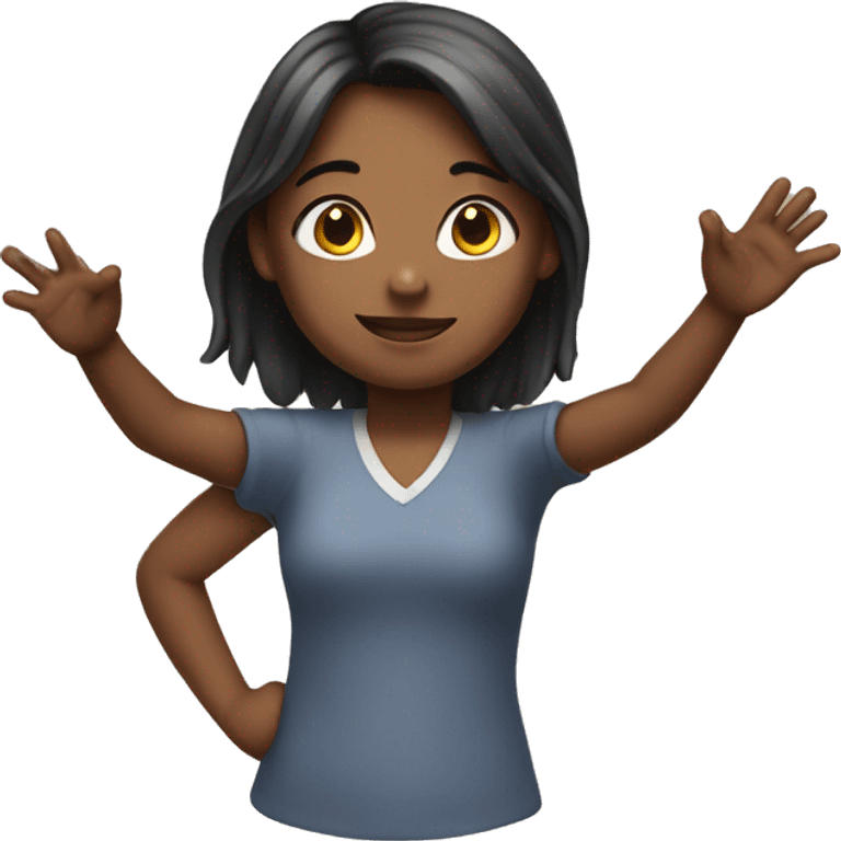 Girl with right hand up emoji