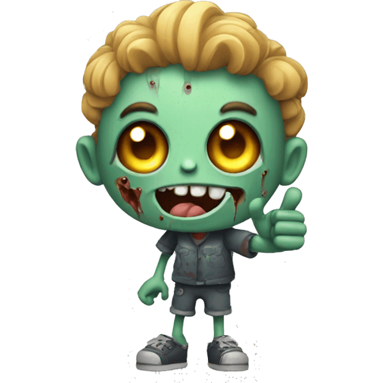 Cute zombie thumbs up emoji