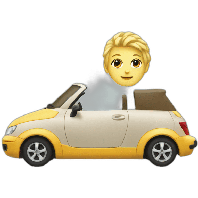 Car with nija emoji