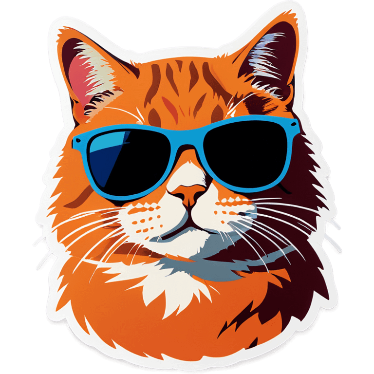 Cat with sunglasses emoji