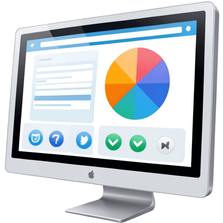 Create an emoji for UX/UI design. Show a monitor or tablet with a web interface mockup displayed on the screen. Use modern, professional colors. Do not include any emojis or smiley faces. Make the background transparent. emoji