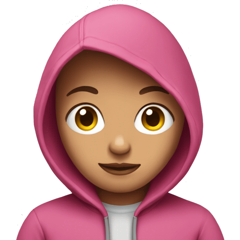 pink skin with hoodie emoji