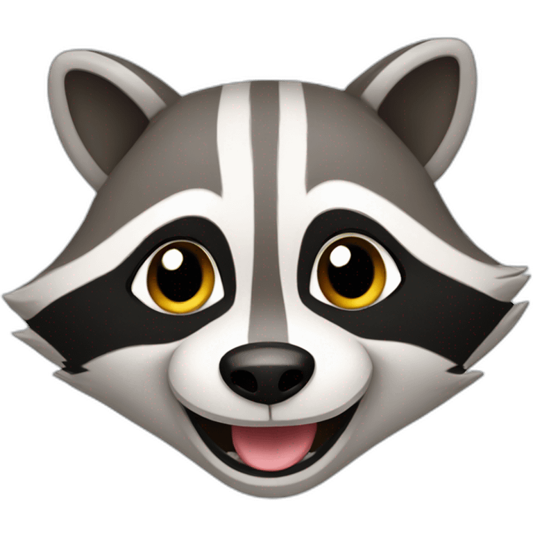 happy racoon emoji