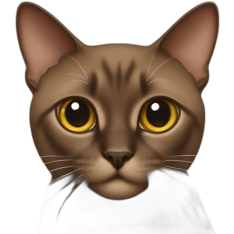 Brown Burmese cat emoji