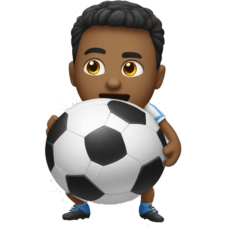 Jugando futbol emoji