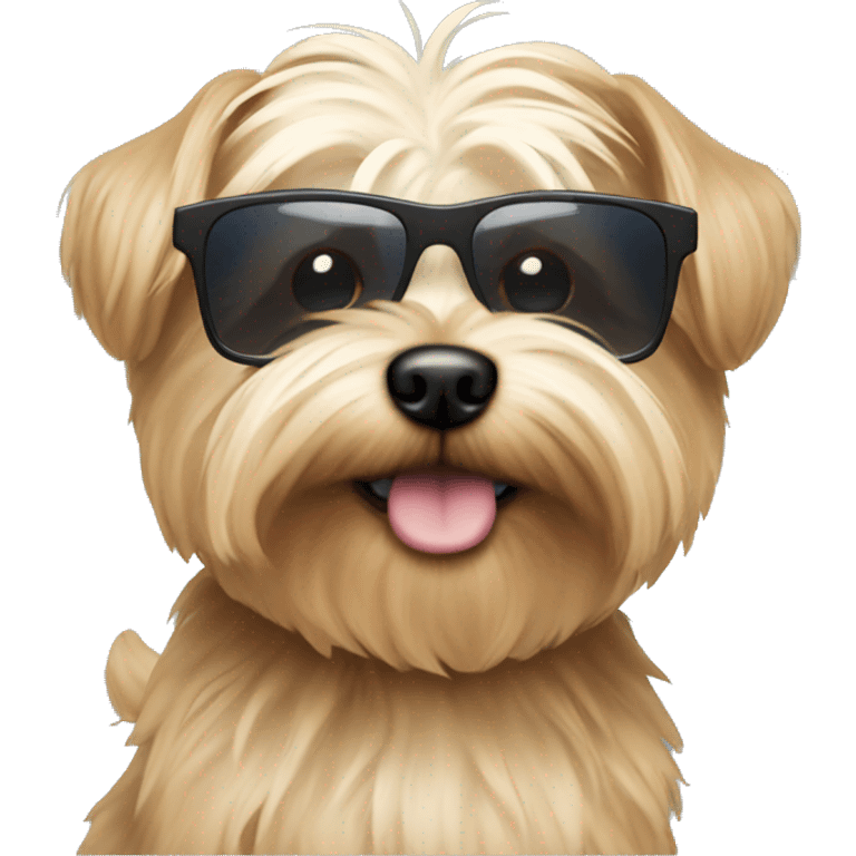 morkie with sunglasses emoji