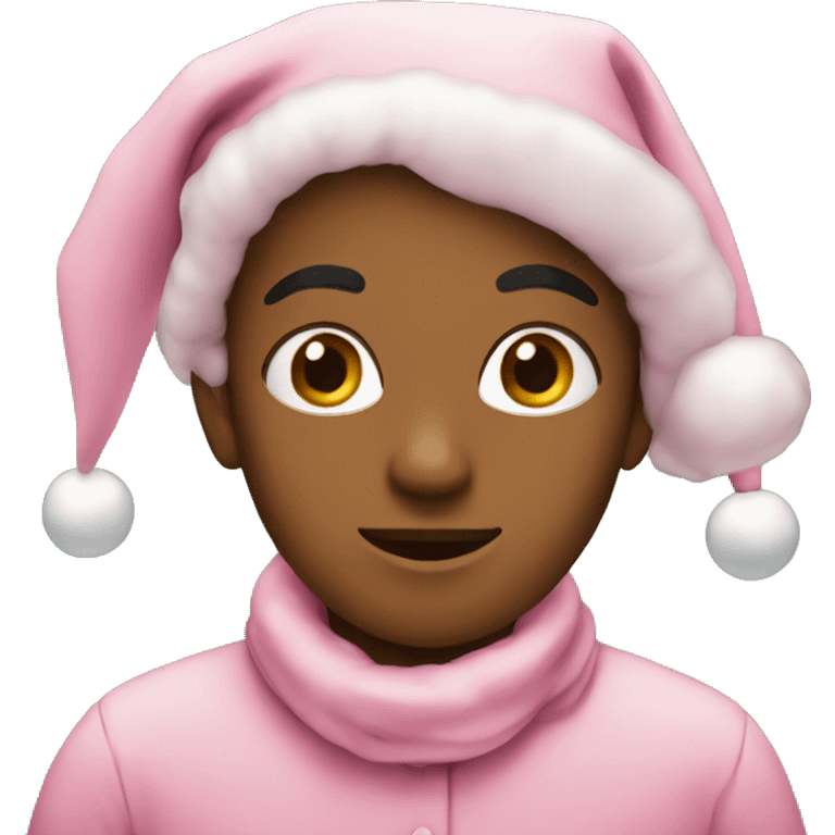 Pink Christmas emoji