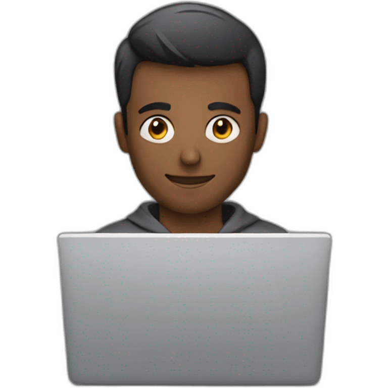 Man using laptop emoji