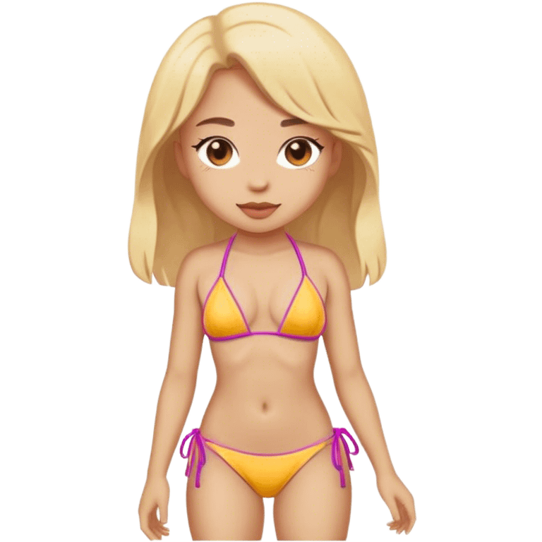 Girl wearing bikini emoji