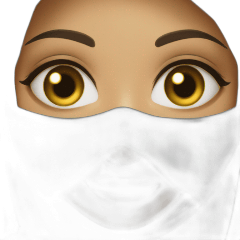 A Muslim girl wearing a niqab with hazel eyes emoji