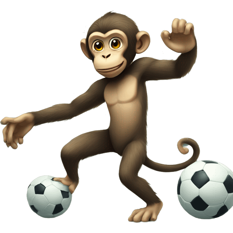 monkey playing fifa emoji