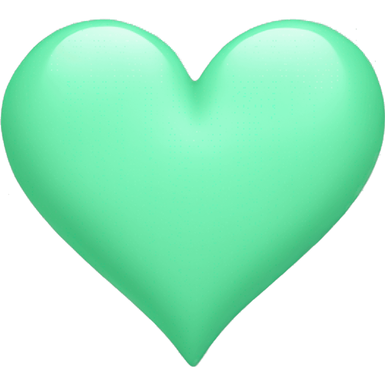 Mint green heart emoji