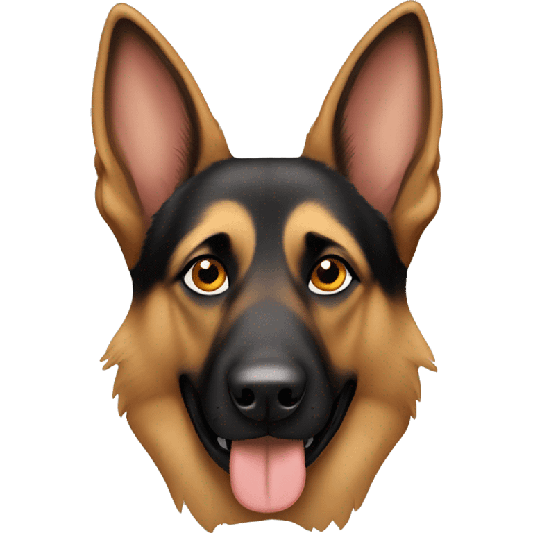 German Shepard dog with brown eyes and floppy ears  emoji