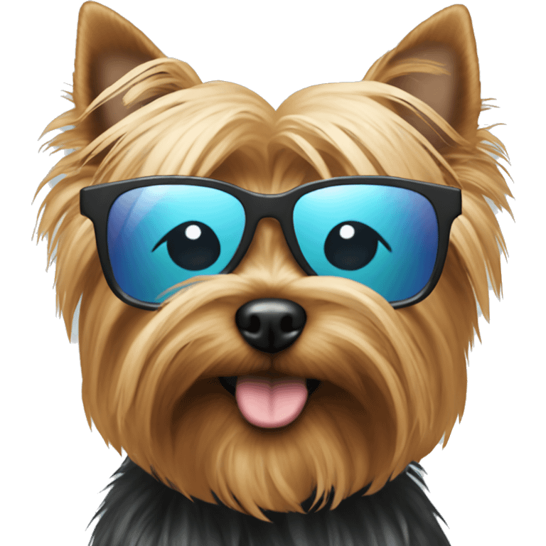 Yorkie with sunglasses  emoji