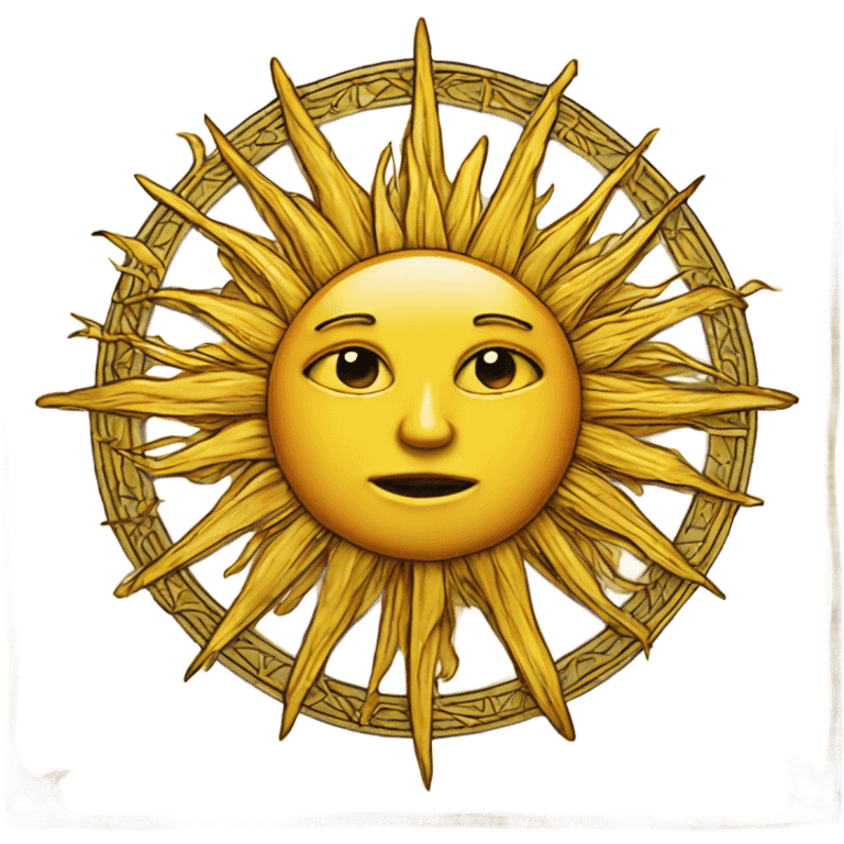 the sun tarot card  emoji