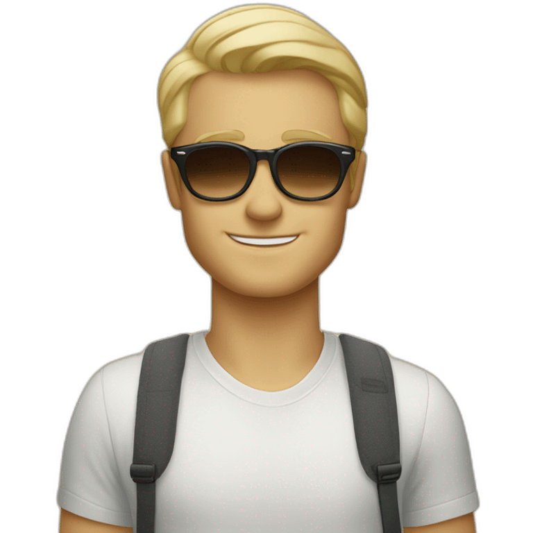 blond man confident persol glasses emoji