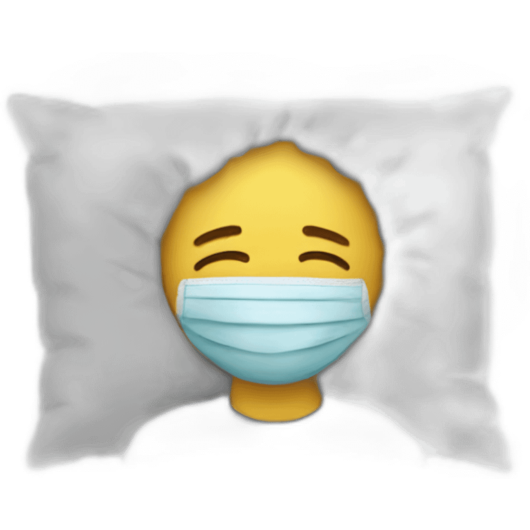 Man sleeping with mask on emoji