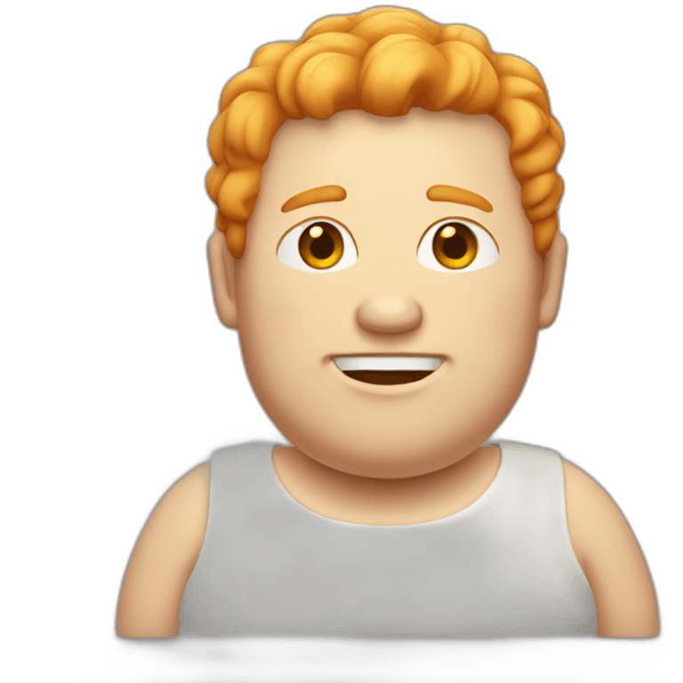 Fat white ginger man emoji